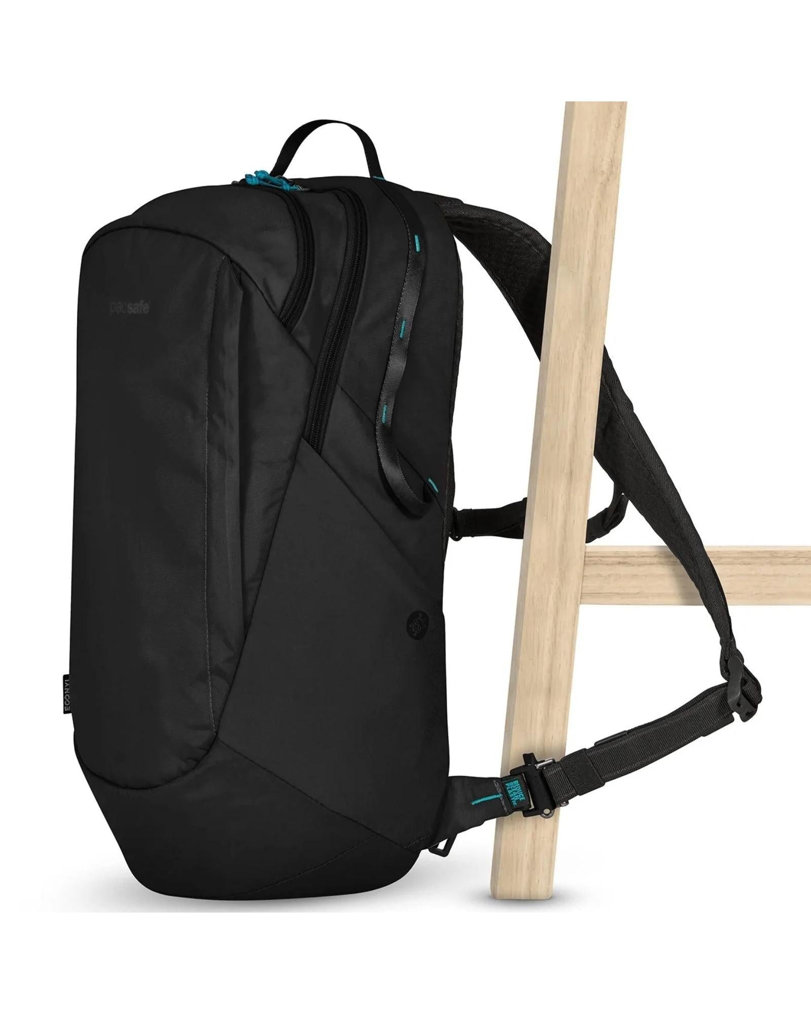 Pacsafe ECO Anti-Theft Backpack - 25L - Black Front Left Image 1