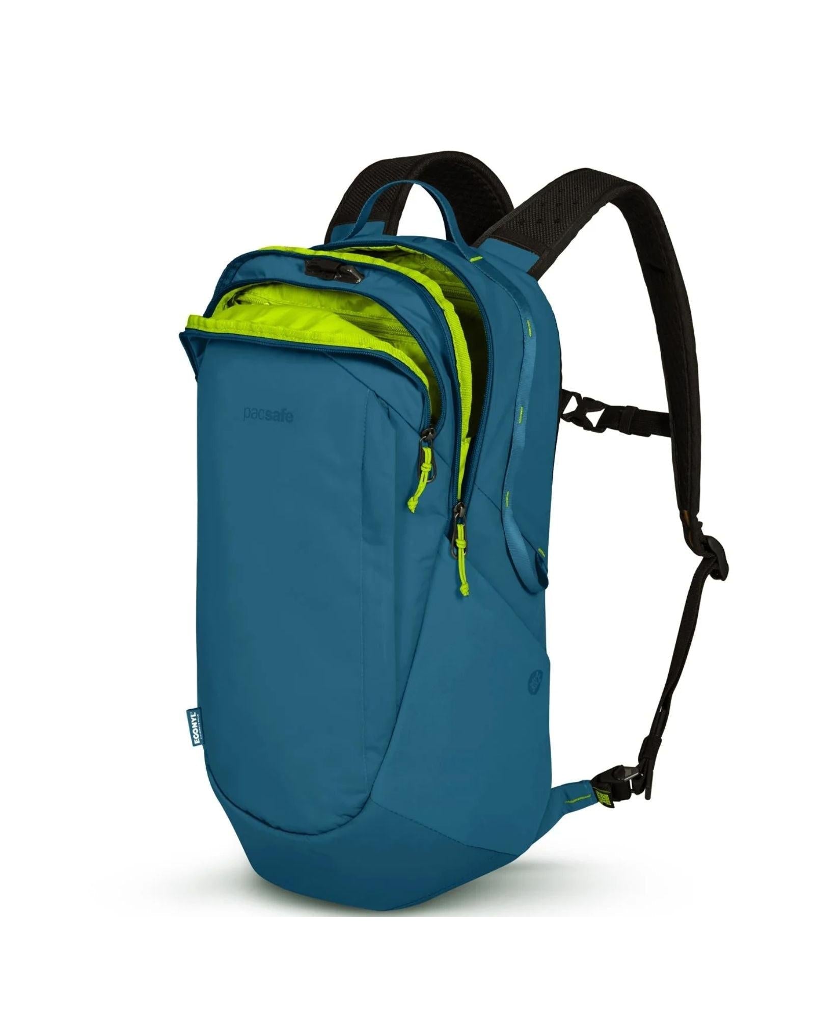 Pacsafe ECO Anti-Theft Backpack - 25L - Tidal Teal Front Left Image 4