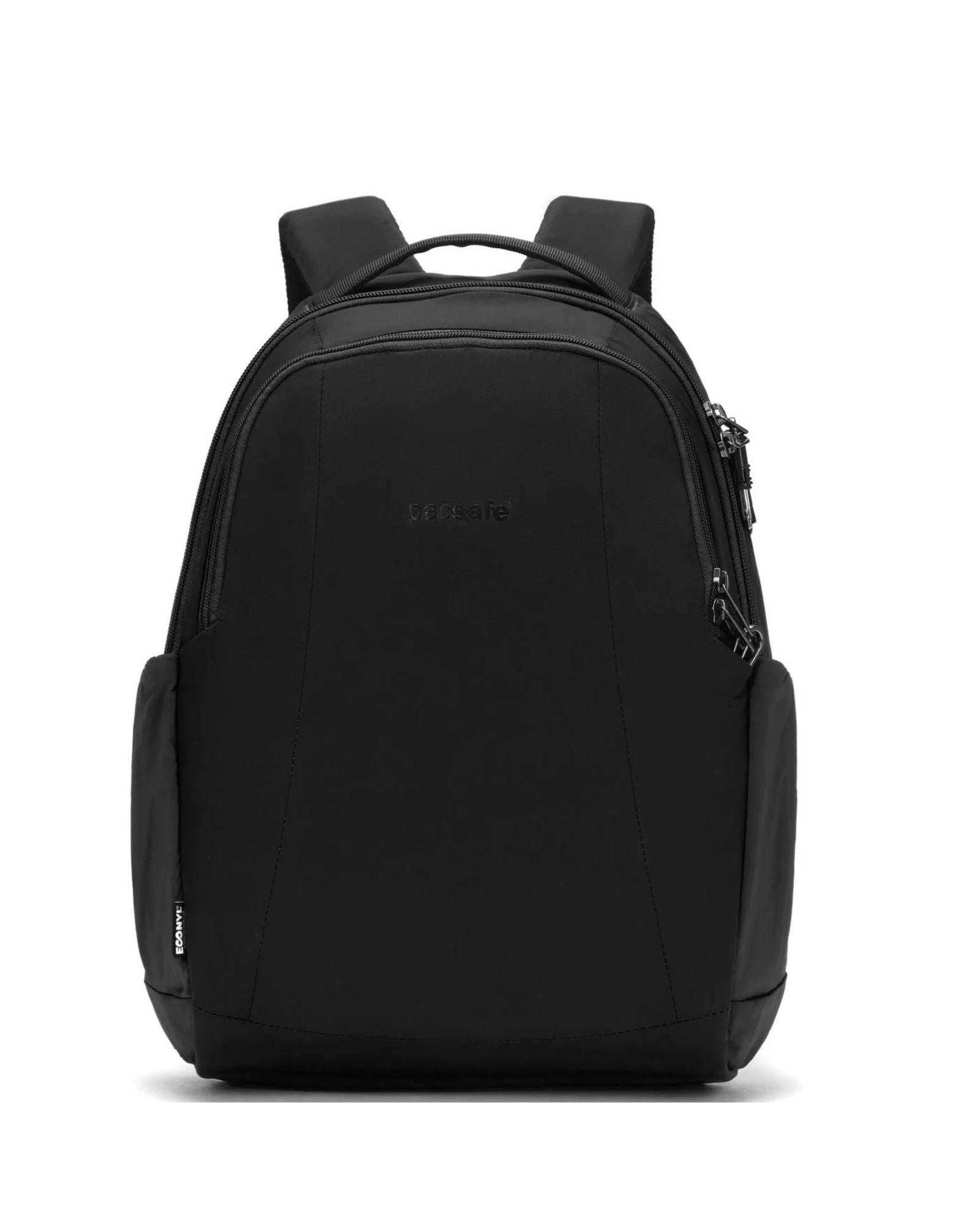 Pacsafe Metrosafe LS350 Anti-Theft ECONYL Backpack - 15L - Black Front Image 3