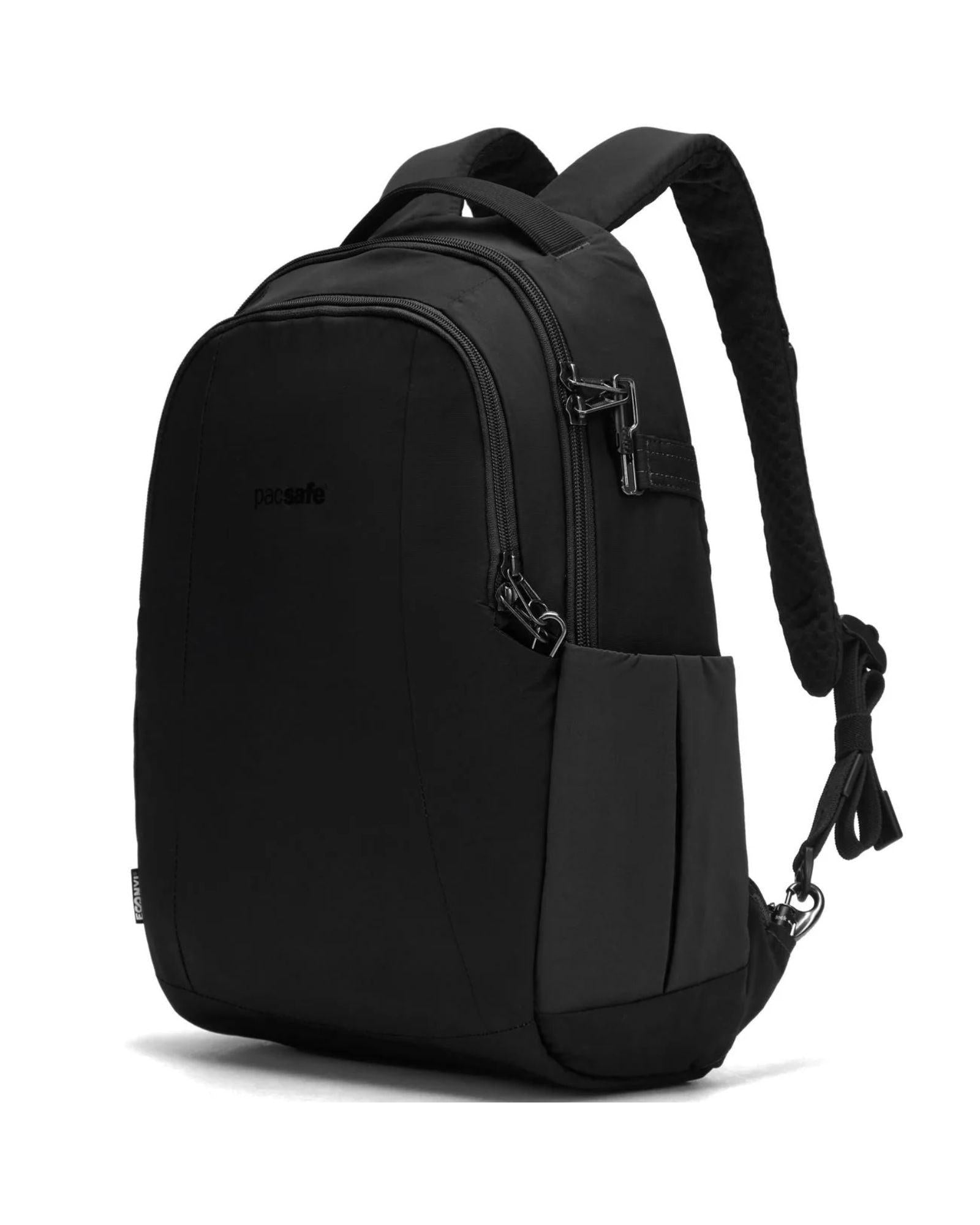 Pacsafe Metrosafe LS350 Anti-Theft ECONYL Backpack - 15L - Black Front Left Image 1