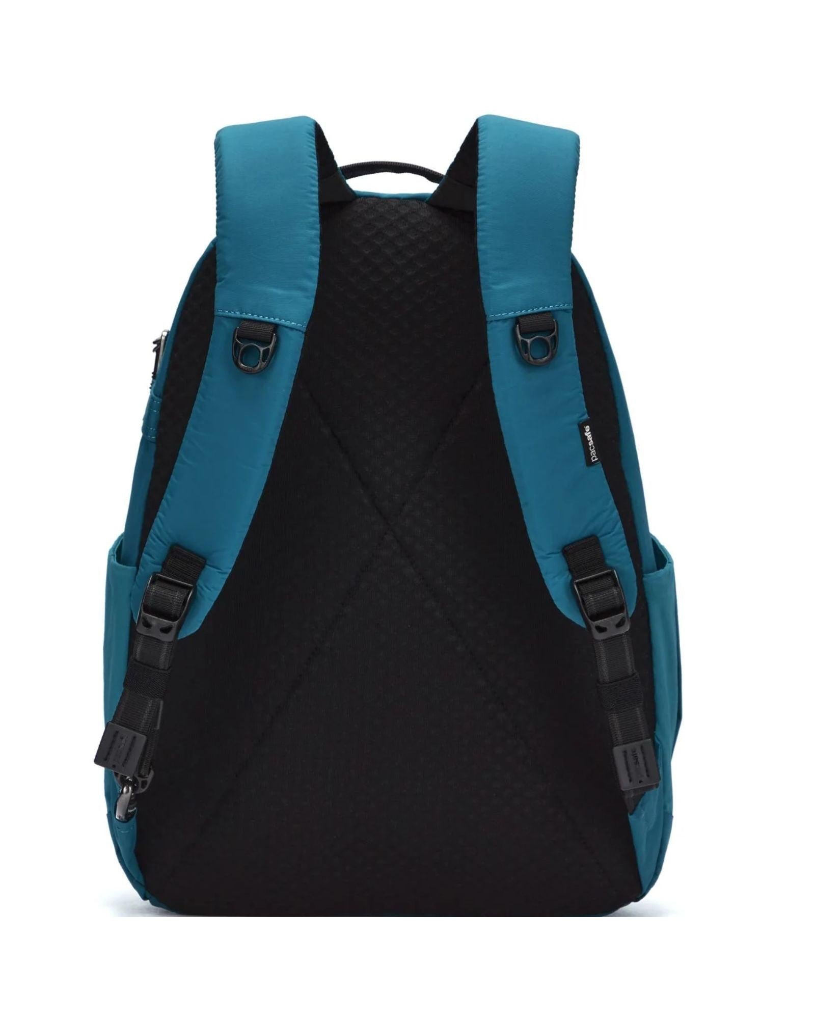 Pacsafe Metrosafe LS350 Anti-Theft ECONYL Backpack - 15L - Tidal Teal Back Image 4
