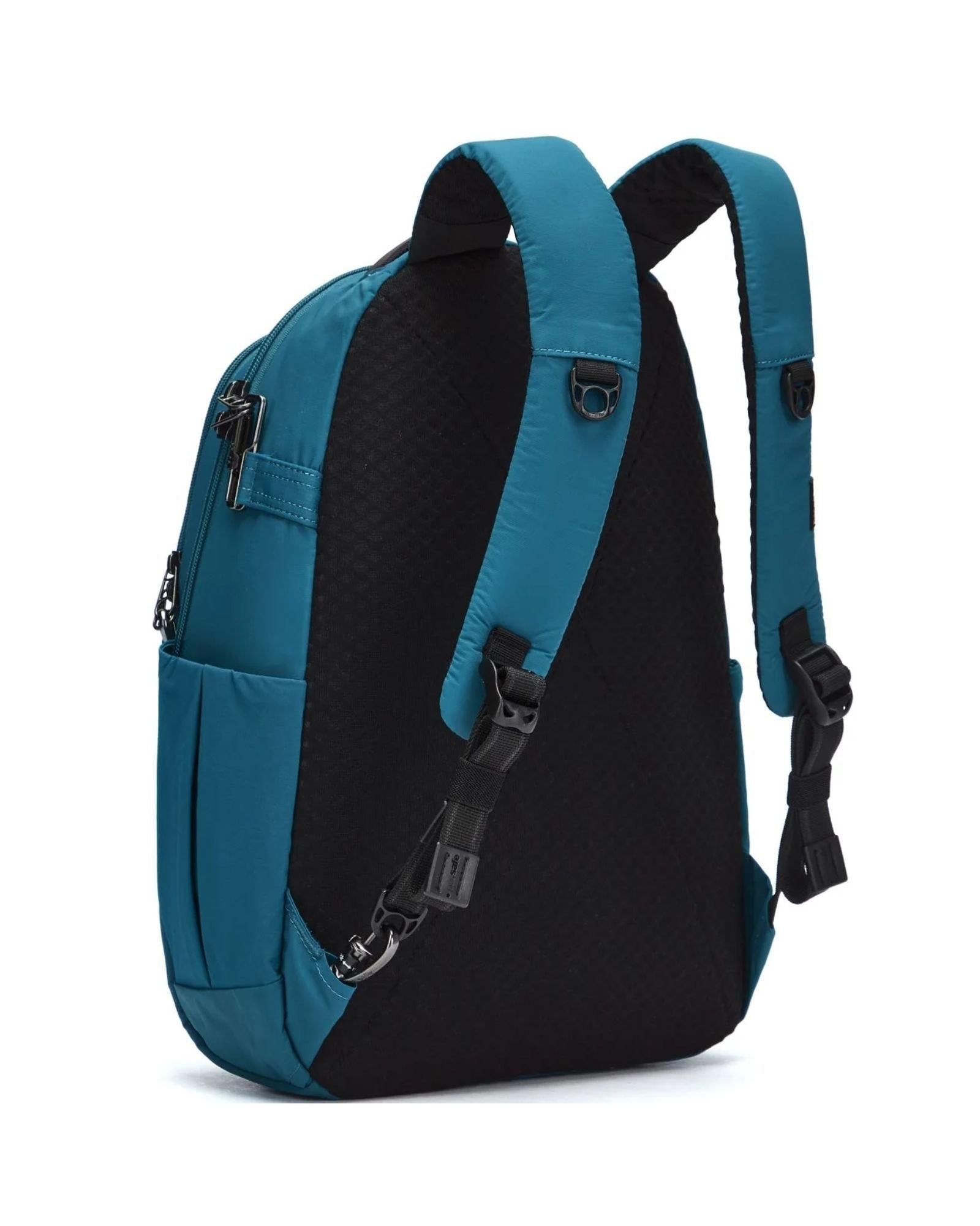 Pacsafe Metrosafe LS350 Anti-Theft ECONYL Backpack - 15L - Tidal Teal Back Left Image 5