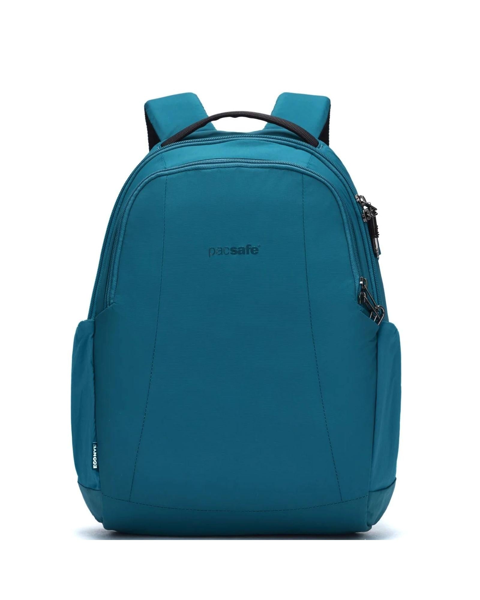 Pacsafe Metrosafe LS350 Anti-Theft ECONYL Backpack - 15L - Tidal Teal Front Image 3