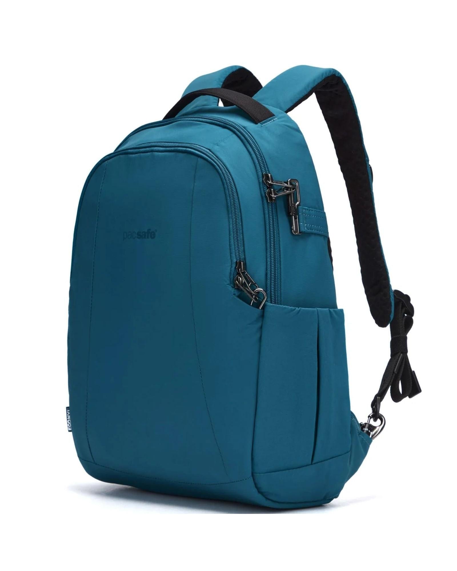Pacsafe Metrosafe LS350 Anti-Theft ECONYL Backpack - 15L - Tidal Teal Front Left Image 1