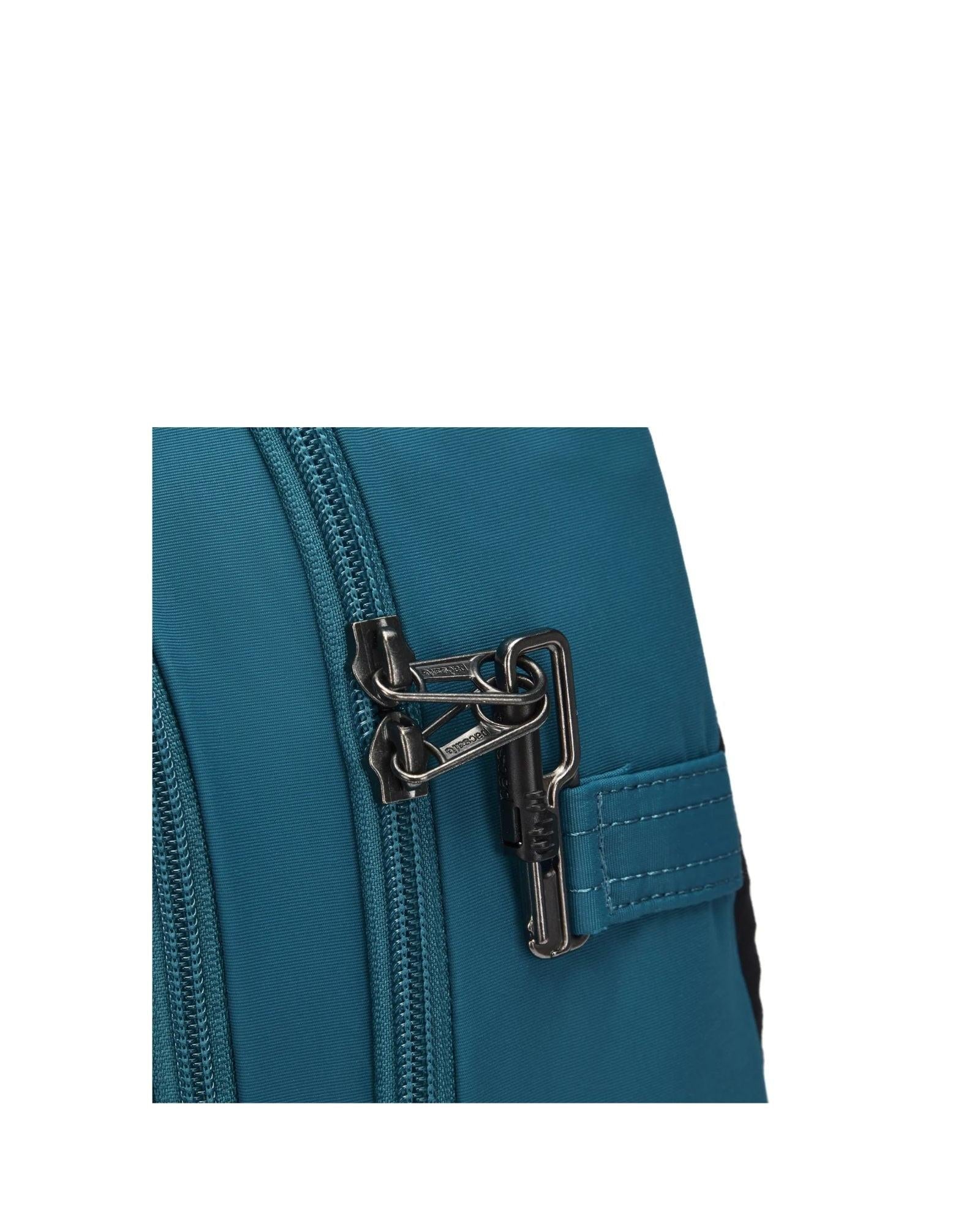 Pacsafe Metrosafe LS350 Anti-Theft ECONYL Backpack - 15L - Tidal Teal Back Image 8