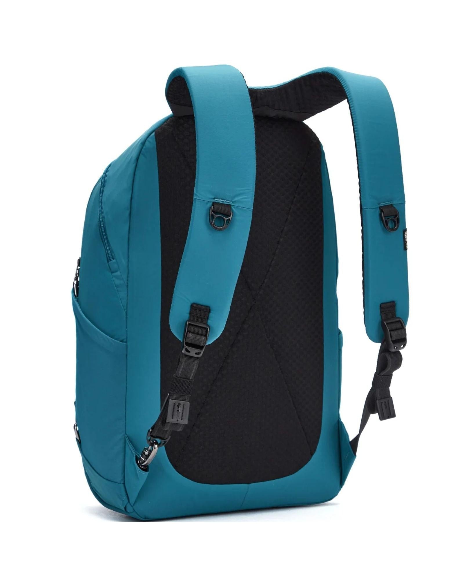 Pacsafe Metrosafe LS450 Anti-Theft ECONYL Backpack - 25L - Tidal Teal Back Left Image 4