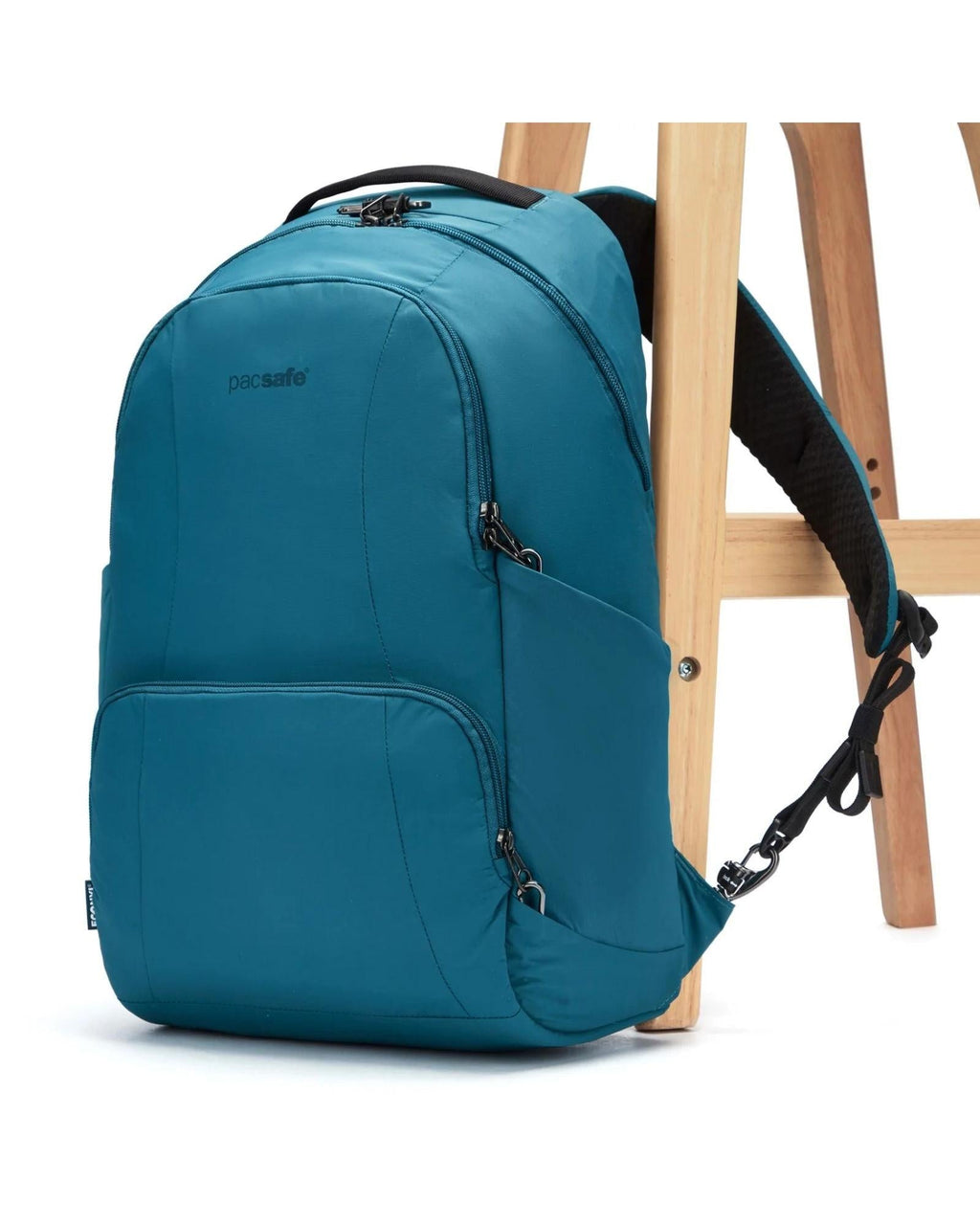 Pacsafe Metrosafe LS450 Anti-Theft ECONYL Backpack - 25L - Tidal Teal Front Left Image 10