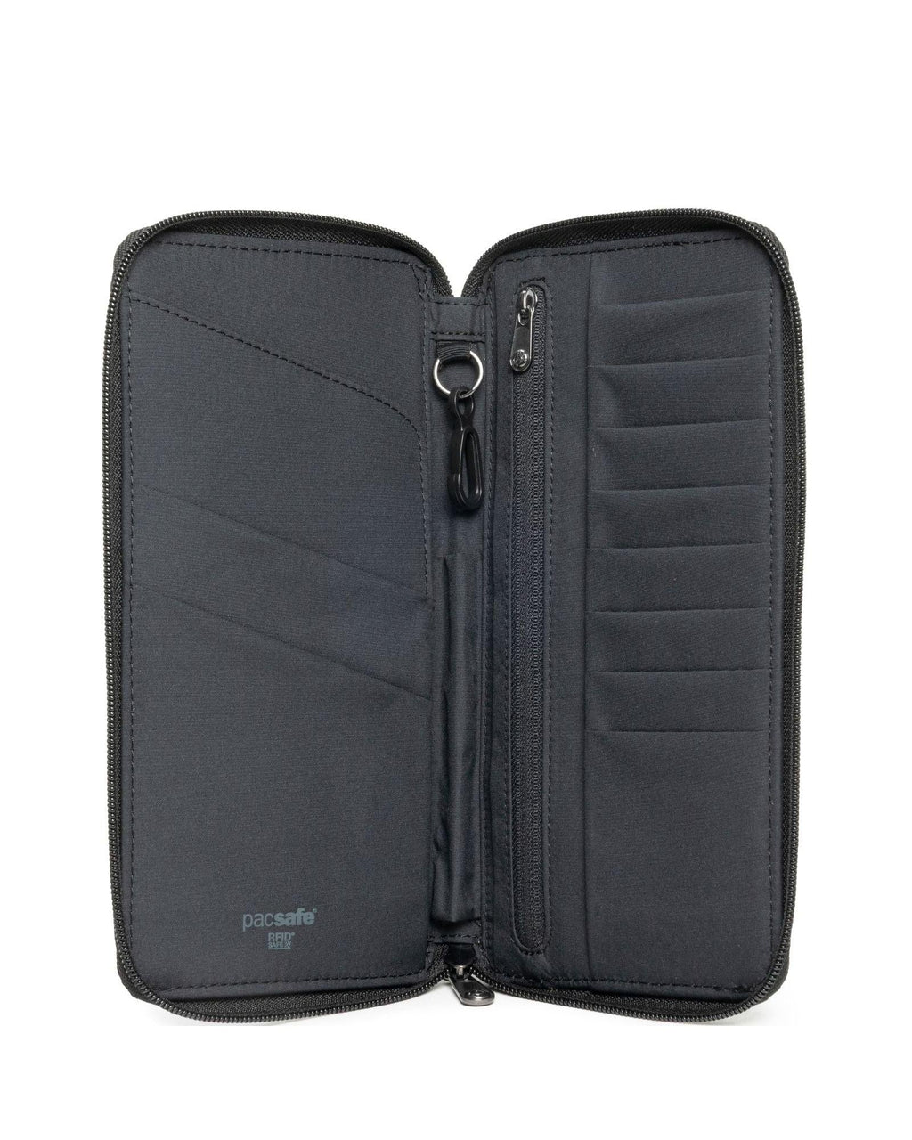 Pacsafe RFIDsafe Travel Wallet - Black Interior Image 2