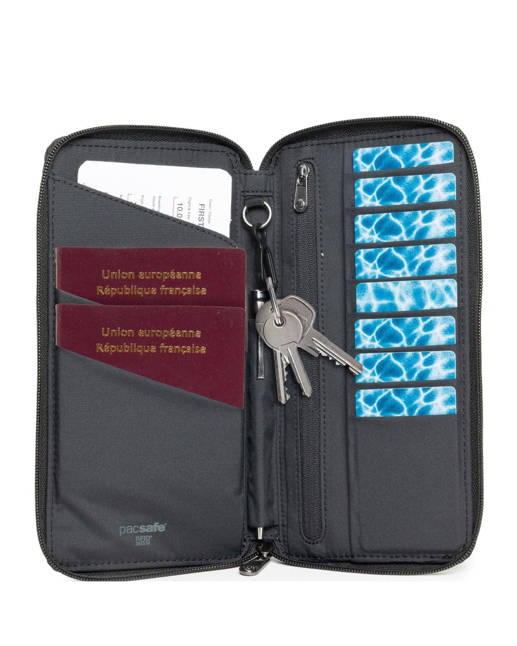 Pacsafe RFIDsafe Travel Wallet - Black Interior Image 4