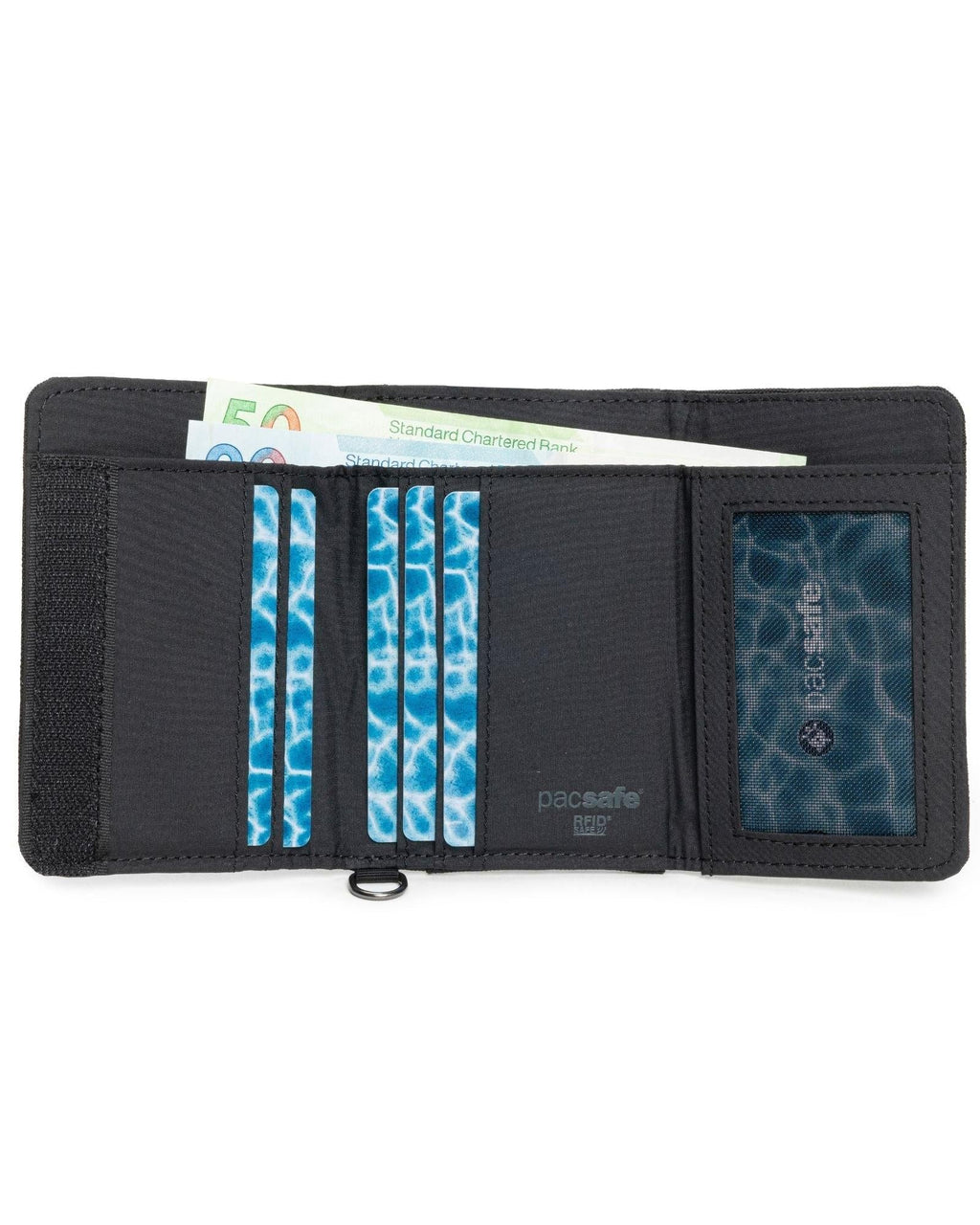 Pacsafe RFIDsafe Travel Wallet - Black Interior Image 5