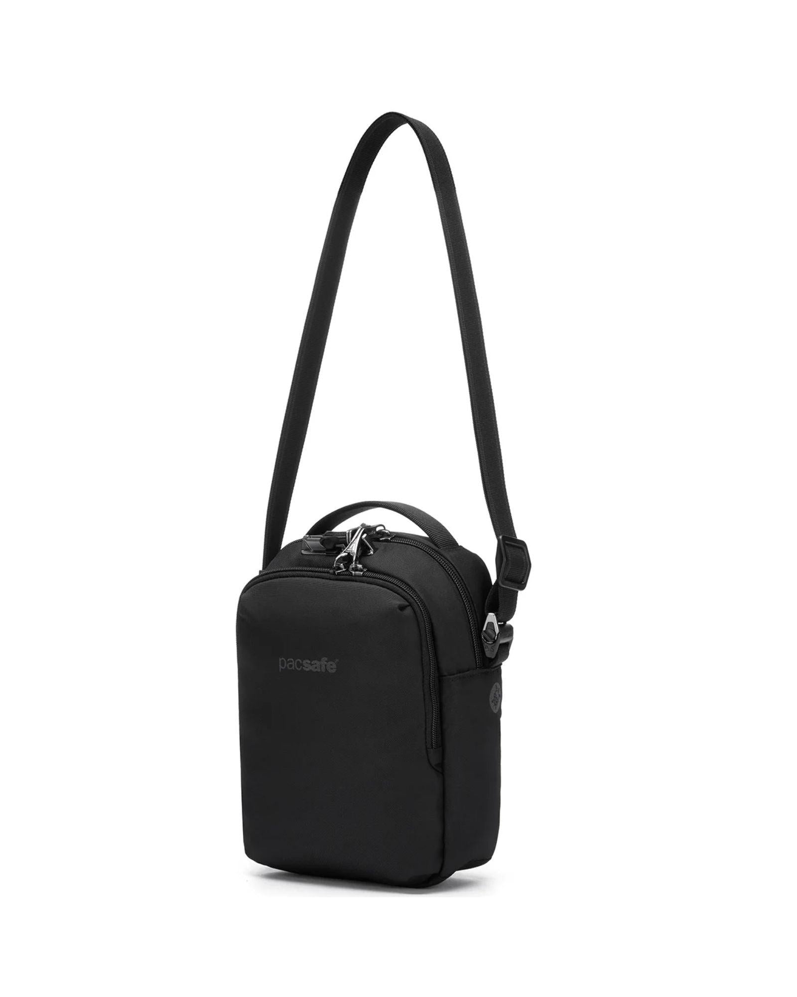 Pacsafe V Companion Anti-Theft Crossbody Bag - Jet Black Front Right Image 4