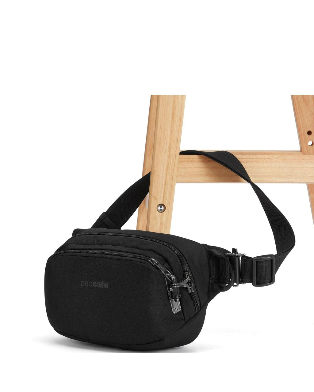 Pacsafe Vibe 100 Anti-Theft Waist Pack - 4L - Jet Black Front Left Image 1