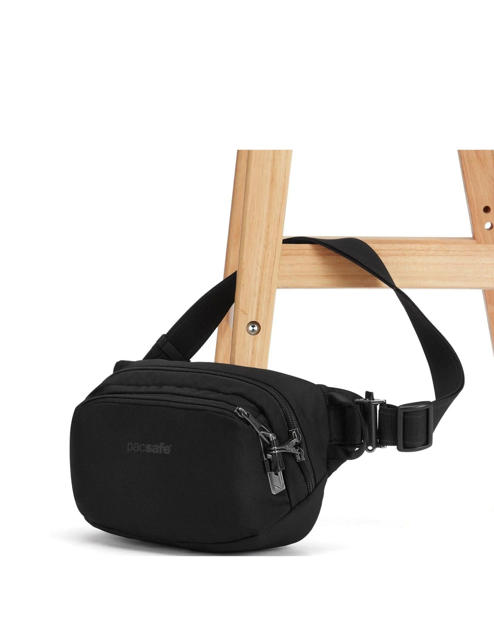Pacsafe Vibe 100 Anti-Theft Waist Pack - 4L - Jet Black Front Left Image 1