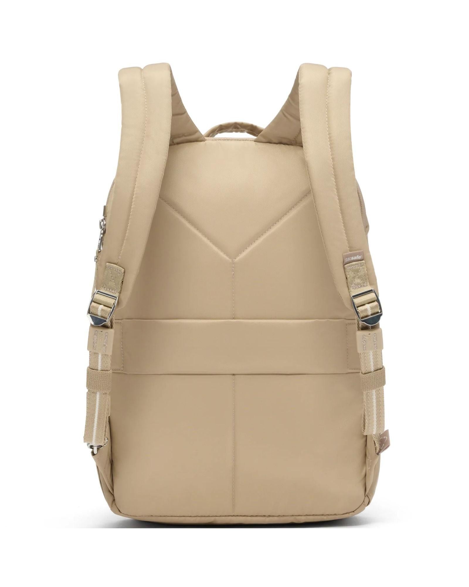 Pacsafe W Anti-Theft Laptop Backpack - 13-Inch / 10L - Taupe Back Image 4