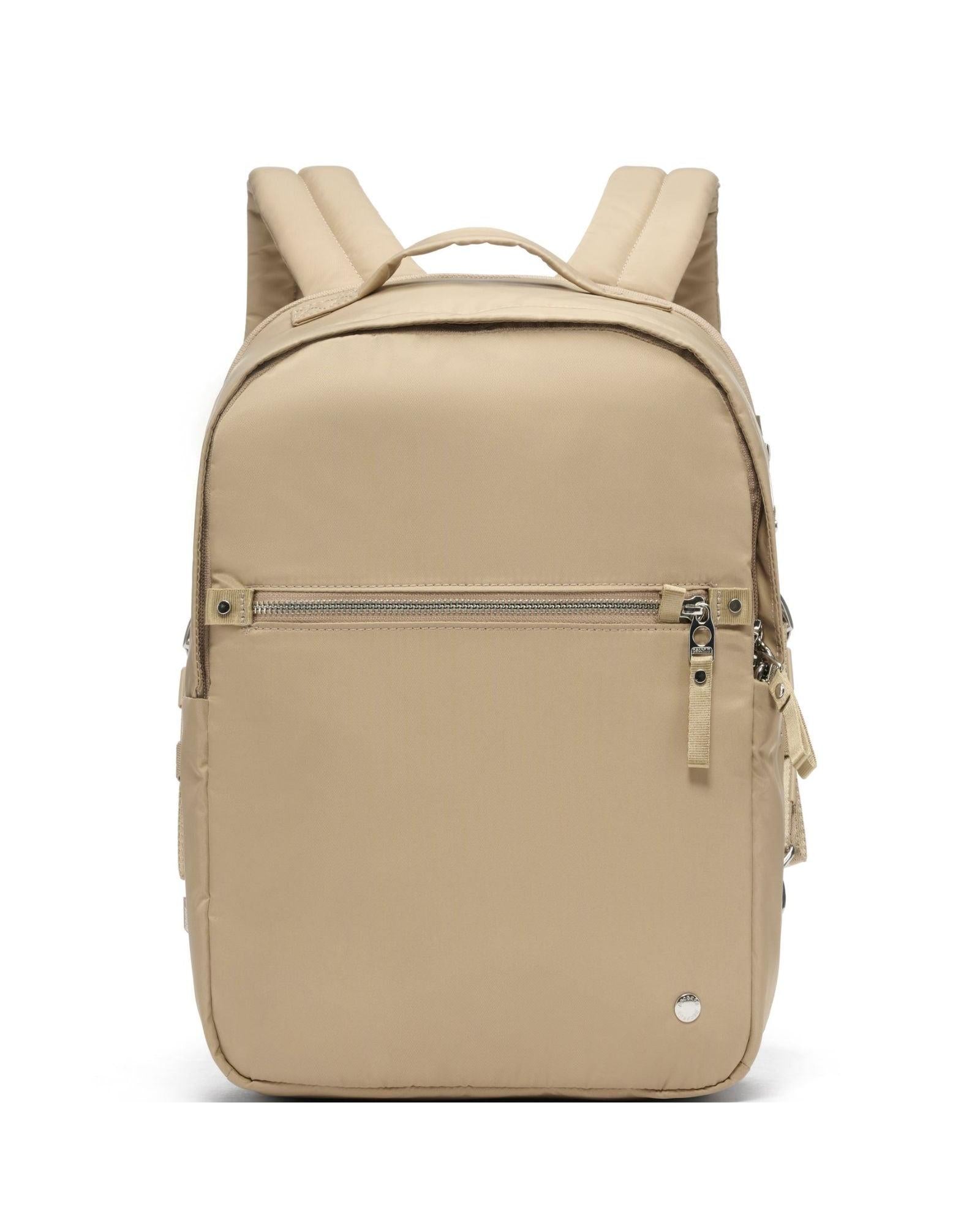Pacsafe W Anti-Theft Laptop Backpack - 13-Inch / 10L - Taupe Front Image 3