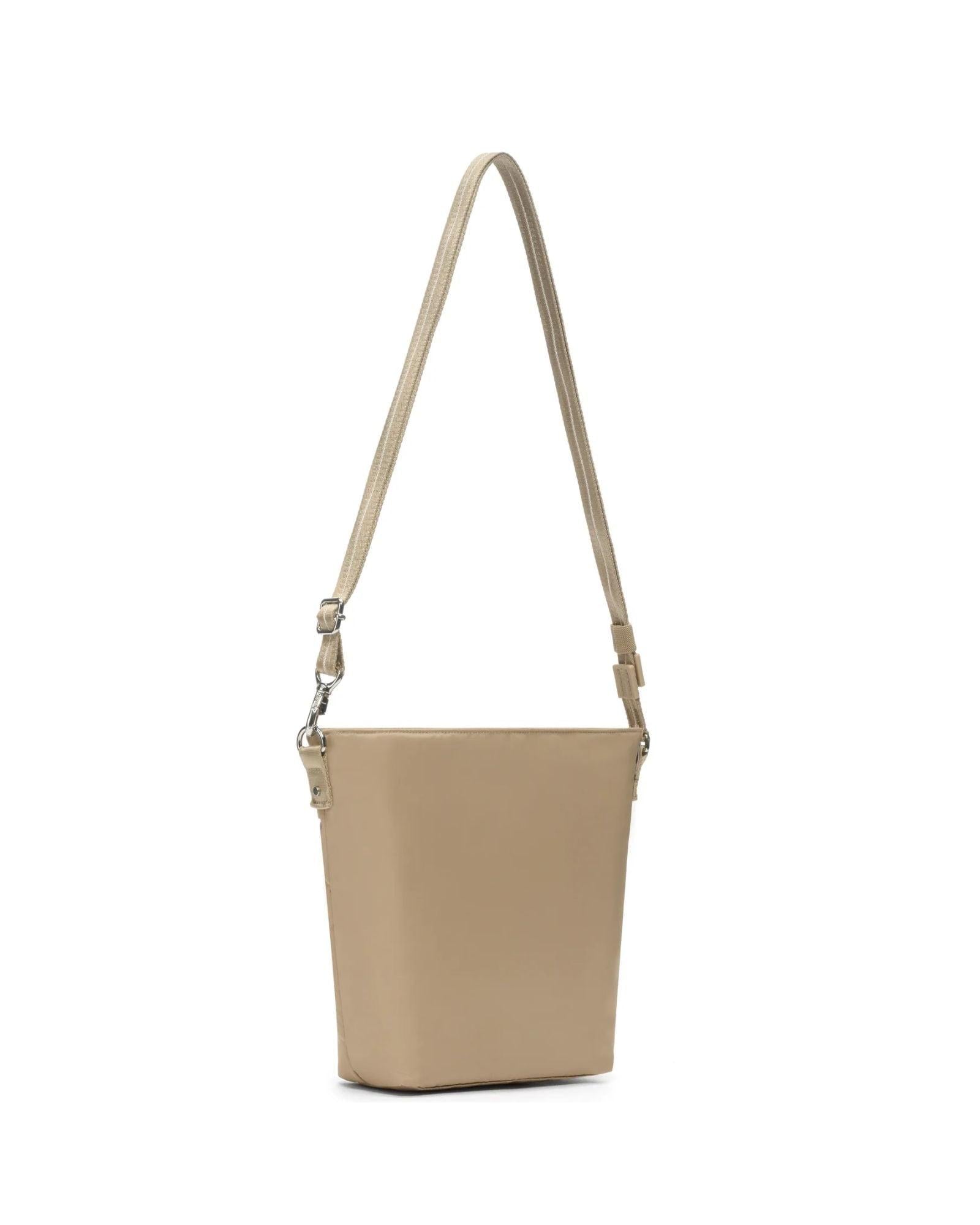 Pacsafe W Anti-Theft Crossbody Bag - 3L - Taupe Back Left Image 6