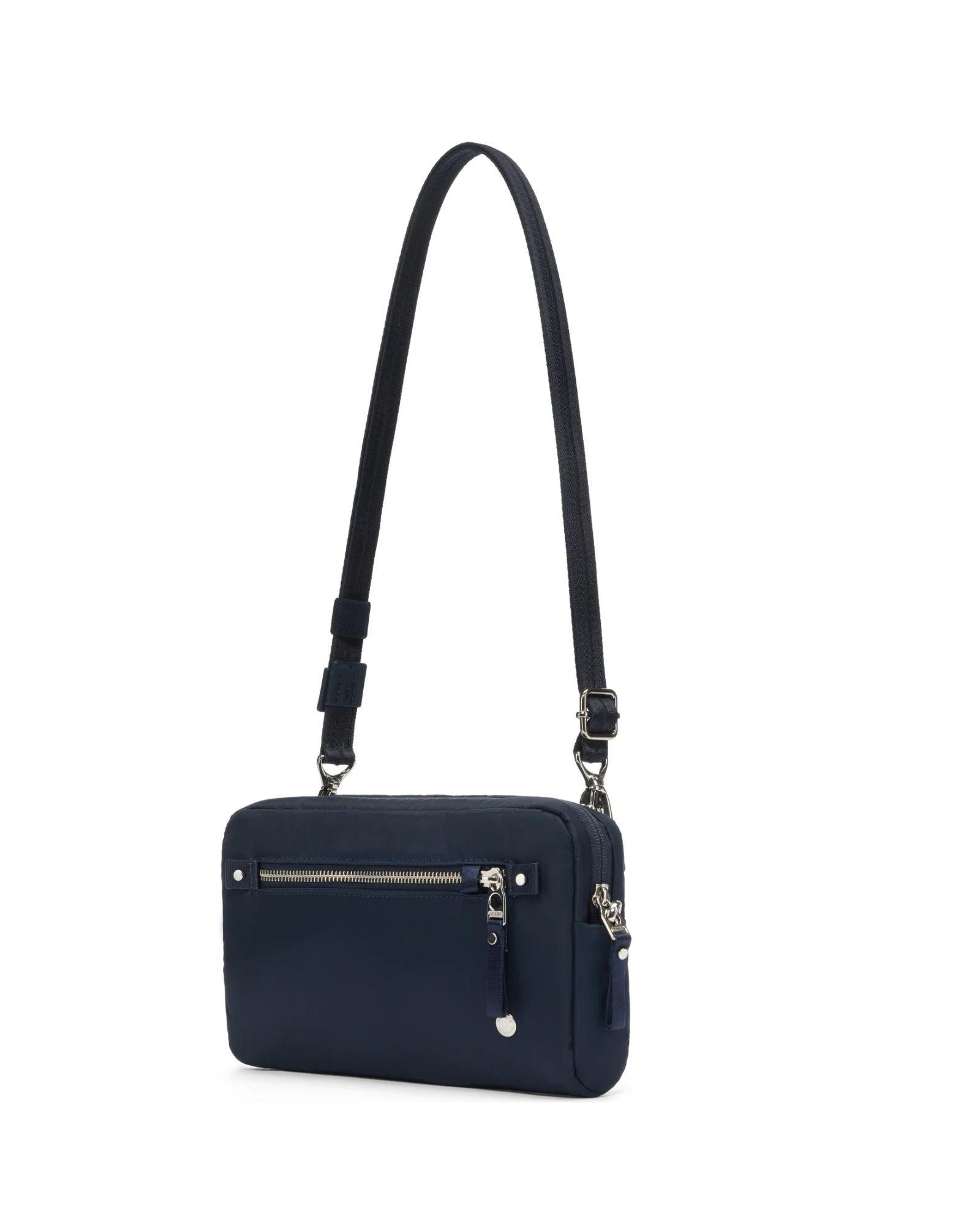 Pacsafe W Anti-Theft 3-in-1 Sling Bag - 1L - Navy Front Left Image 4