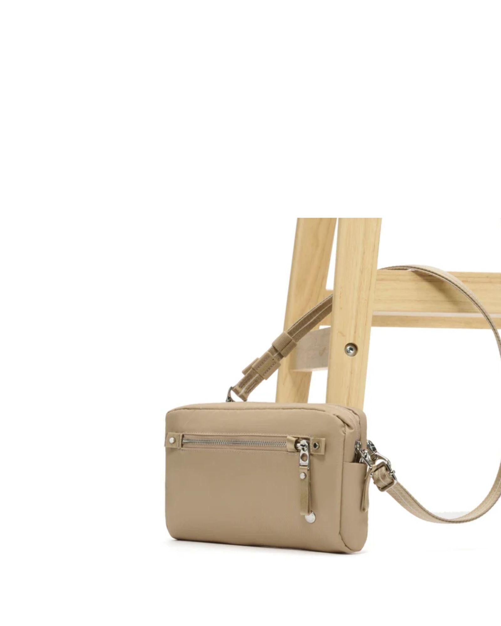 Pacsafe W Anti-Theft 3-in-1 Sling Bag - 1L - Taupe Front Image 8