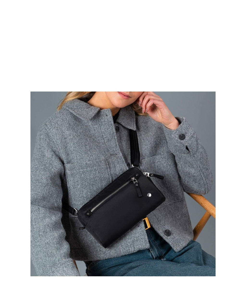 Pacsafe W Anti-Theft 3-in-1 Sling Bag - 1L - Black Image 2