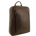 Pierre Cardin Leather Laptop Backpack - 15-Inch - Oak Front Left Image 1