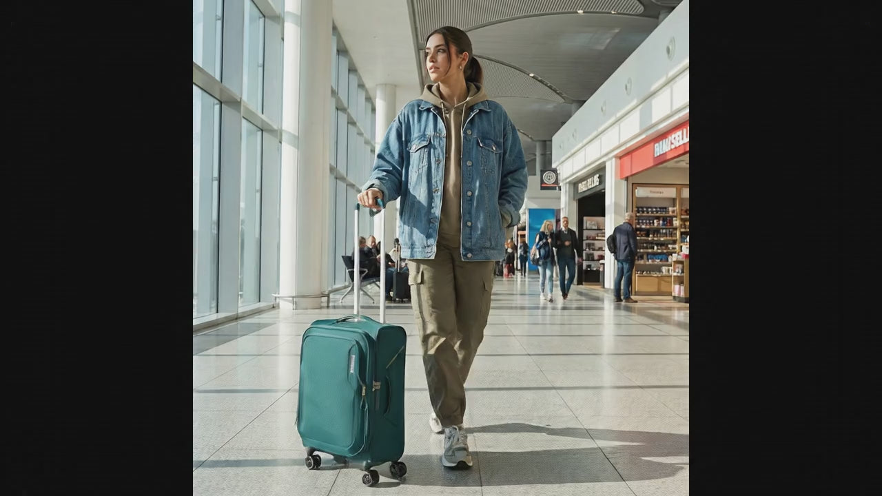 American Tourister Applite 5 Expandable Softside Carry-On Spinner Suitcase - 55cm - Varsity Green Image 99