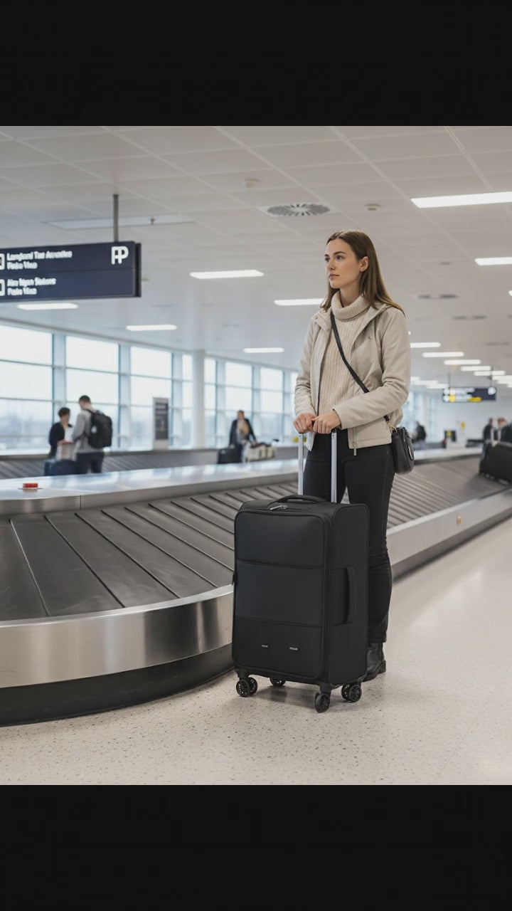 Antler Soft Stripe 2.0 Expandable Softside Medium Spinner Suitcase - 69cm - Green Image 99