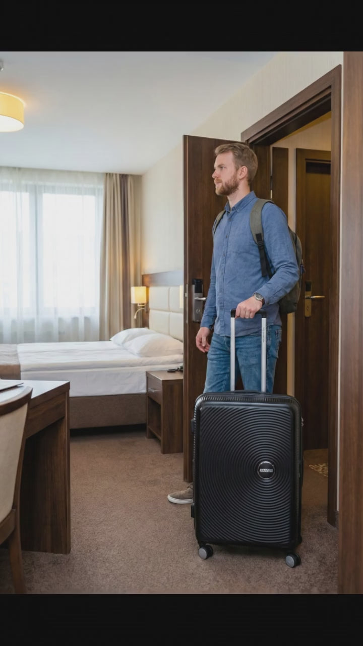 American Tourister Curio 2 Expandable Hardside Large Spinner Suitcase - 80cm - Black Image 99