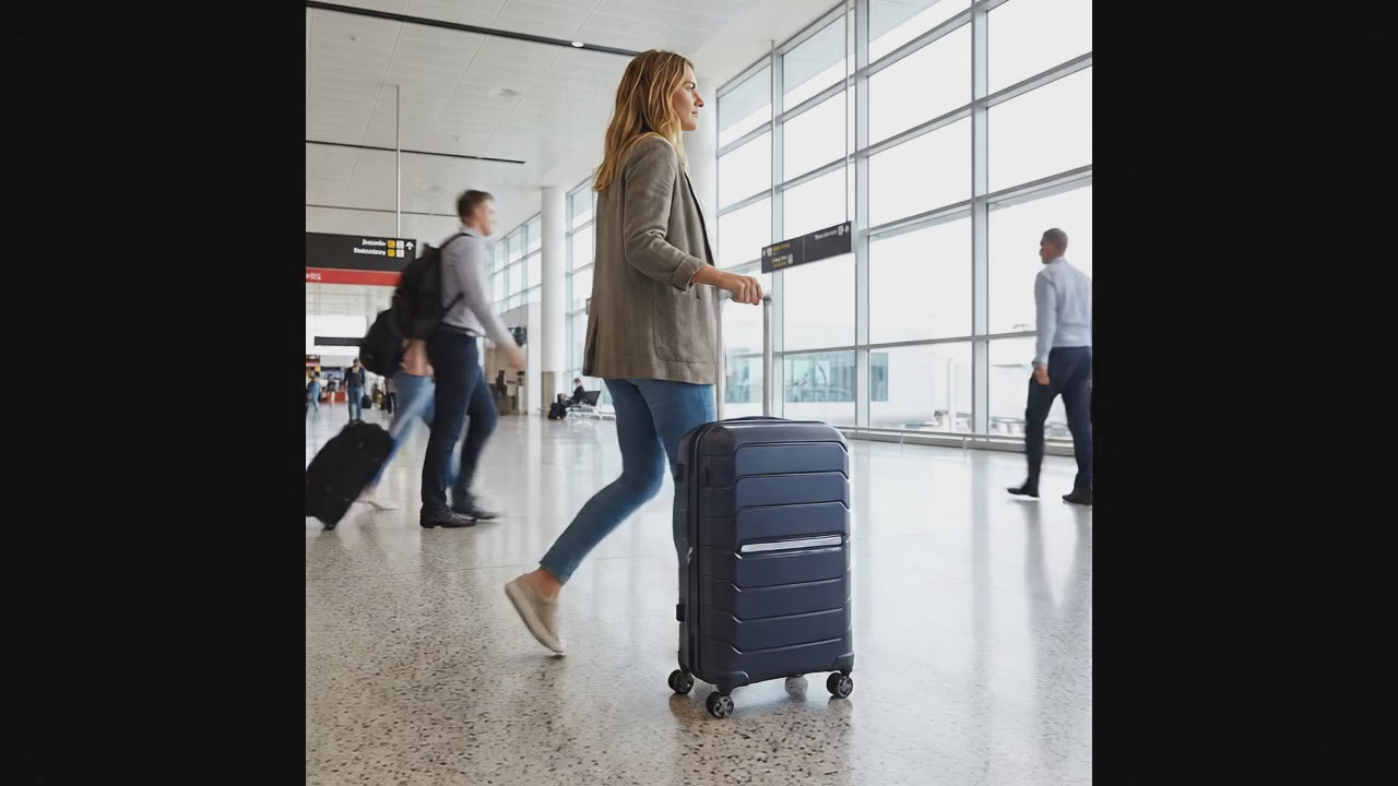 Samsonite Oc2lite Expandable Hardside Medium Spinner Suitcase - 75cm - Navy Blue