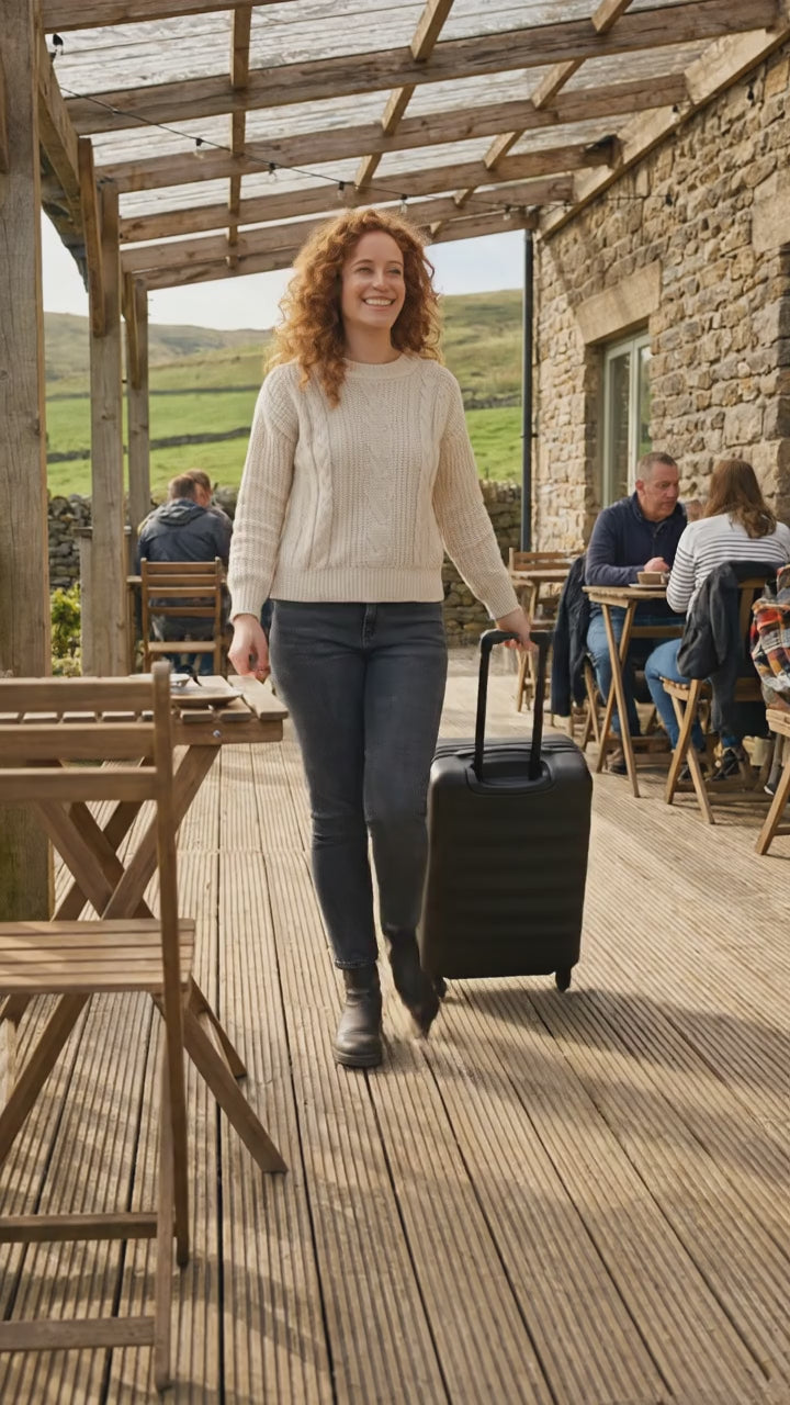 Antler Icon Stripe Expandable Hardside Medium Spinner Suitcase - 66cm - Indigo Blue Image 99