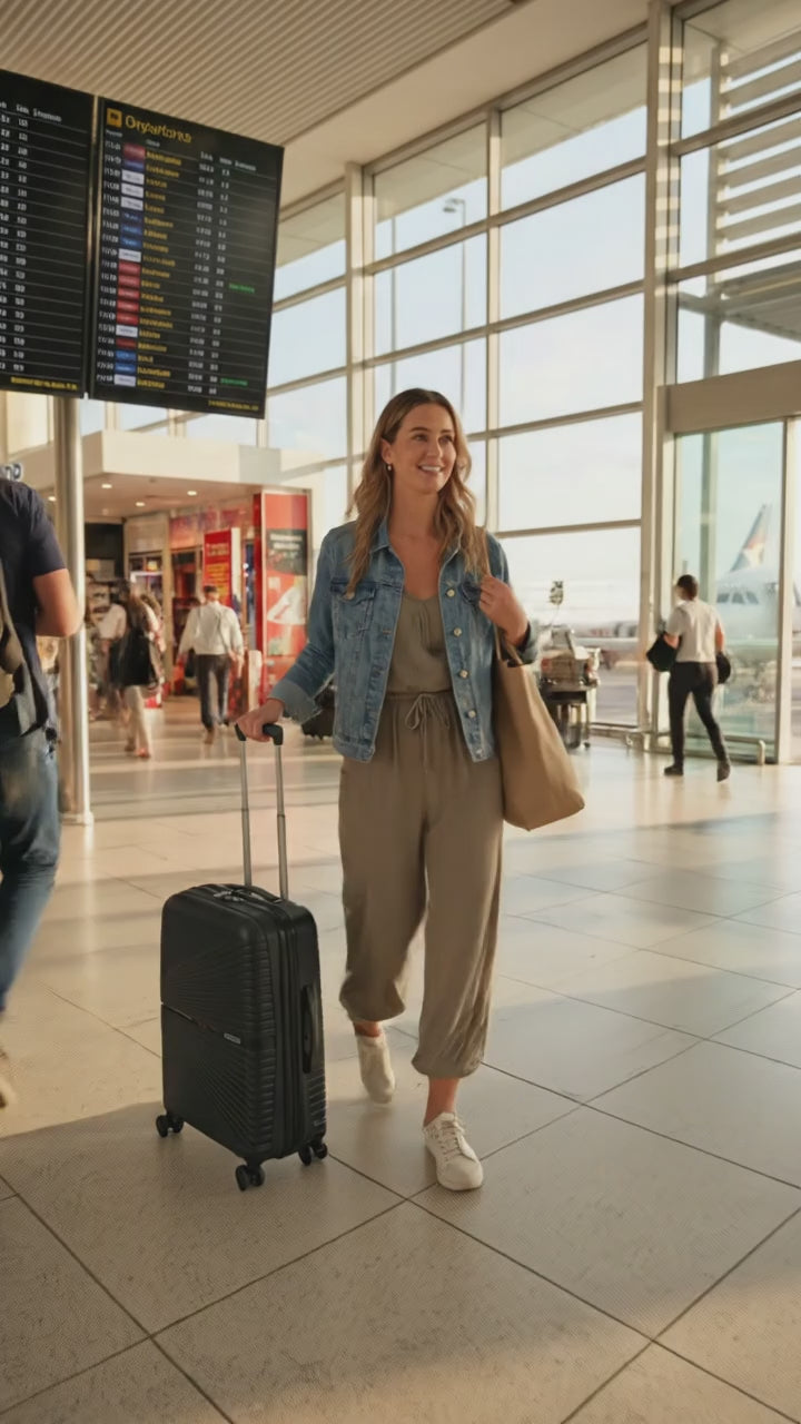 American Tourister Airconic Lightweight Hardside Medium Spinner Suitcase - 67cm - Onyx Black Image 99