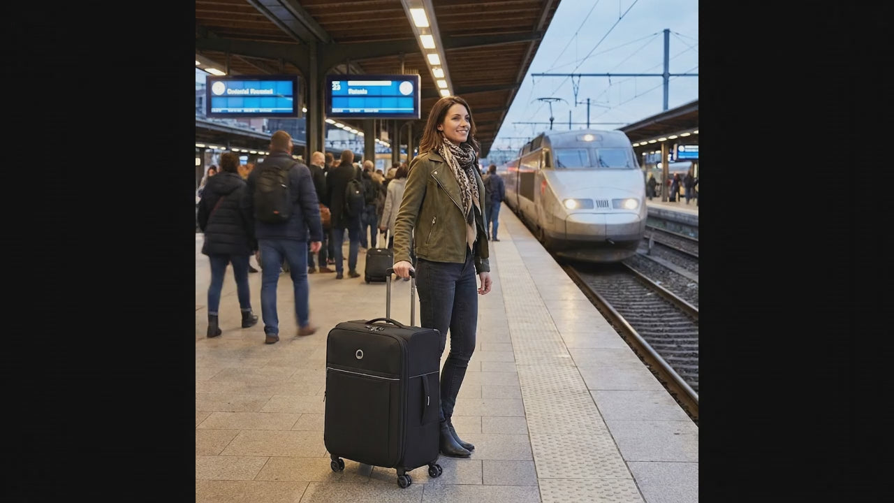 Delsey Brochant 3 Softside Medium Spinner Suitcase - 67cm - Deep Black Image 99