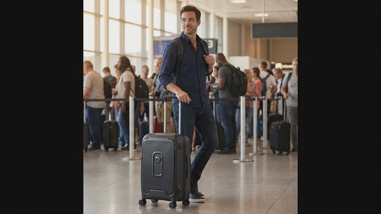 Delsey Moncey MR Hardside Carry-On Zipless Spinner Suitcase - 55cm - Black Image 99