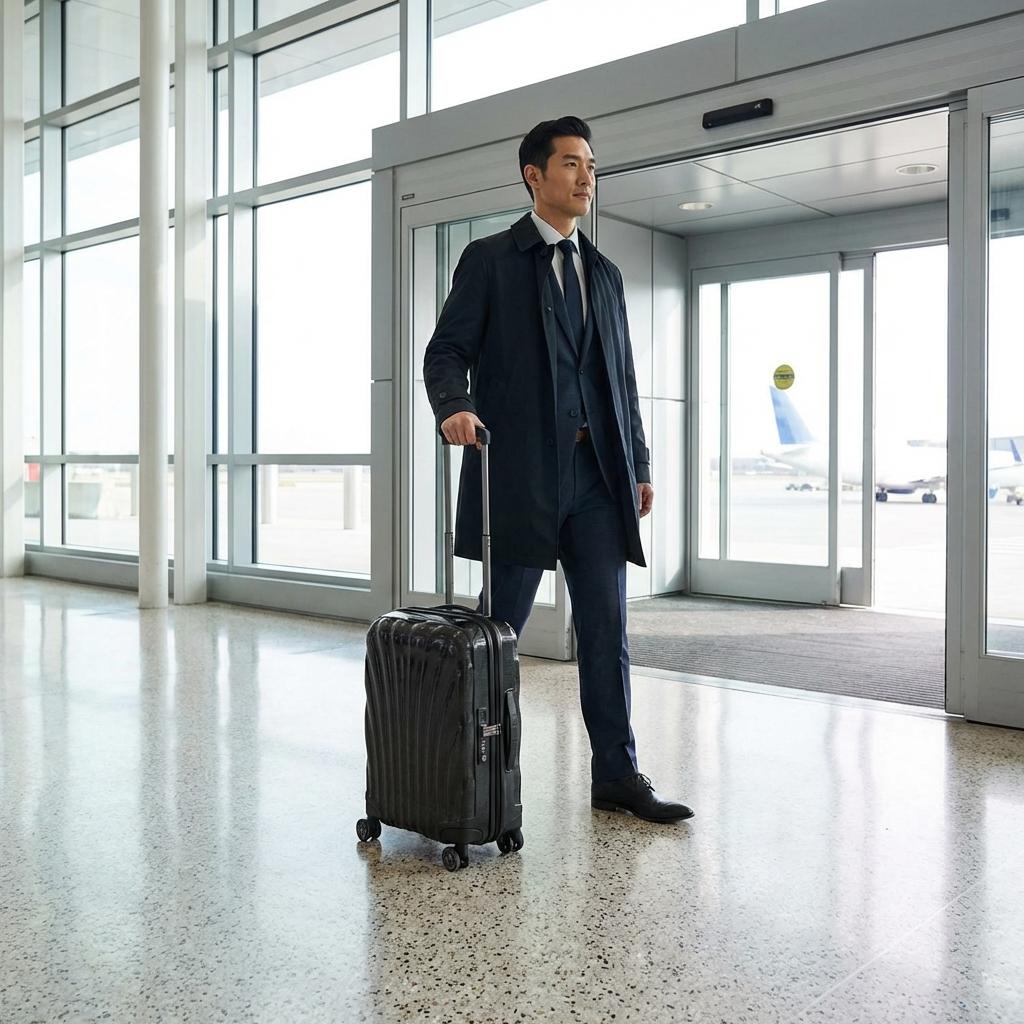 Samsonite C-Lite Expandable Hardside Carry-On Spinner Suitcase - 55cm - Black Image 7