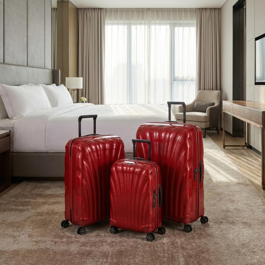 Samsonite C-Lite Hardside 3-Piece Spinner Luggage Set - Chili Red Image 9