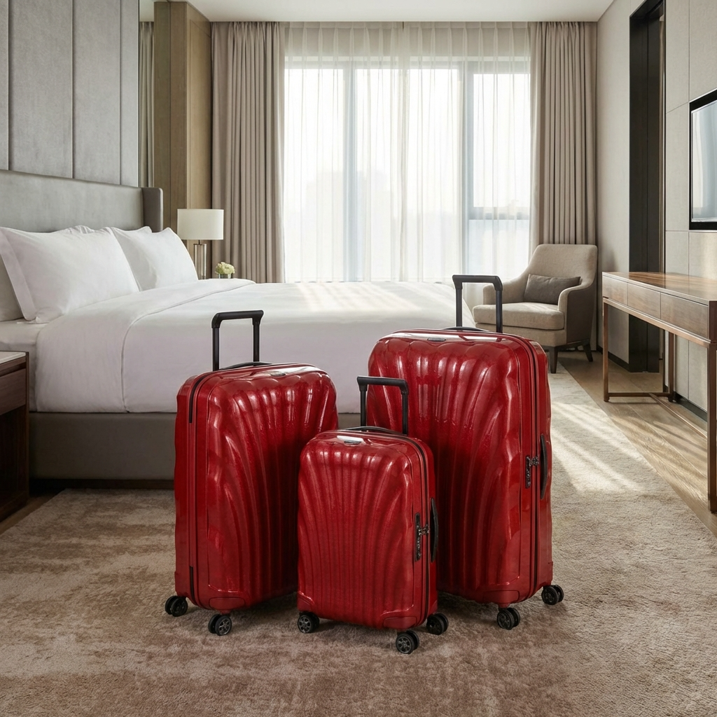 Samsonite C-Lite Hardside 3-Piece Spinner Luggage Set - Chili Red Image 9