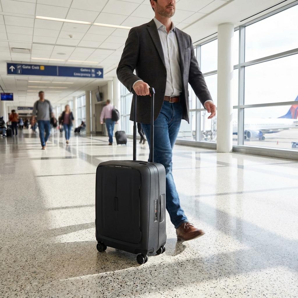 Samsonite Essens Hardside Carry-On Zipless Spinner Suitcase - 55cm - Graphite Image 13