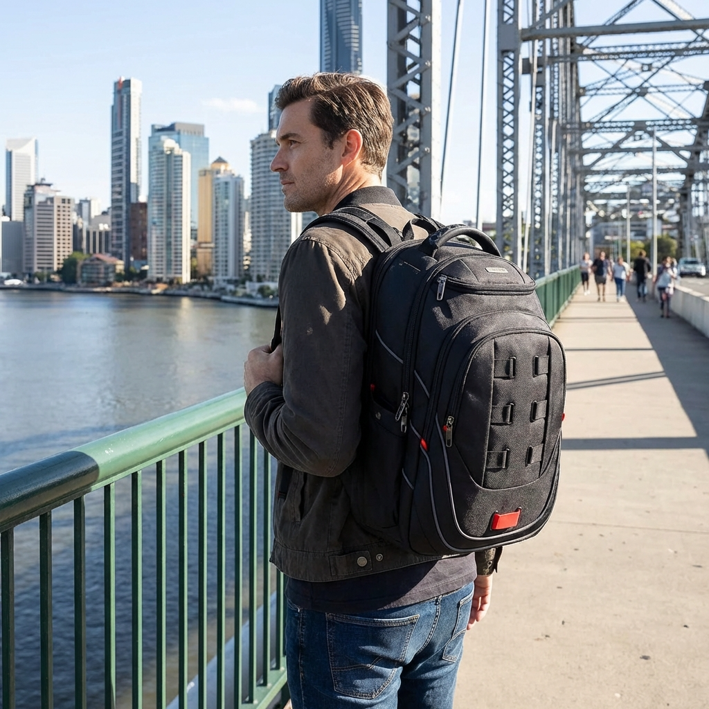 Samsonite Leviathan Laptop Backpack - 17.3-Inch - Black Back Image 8