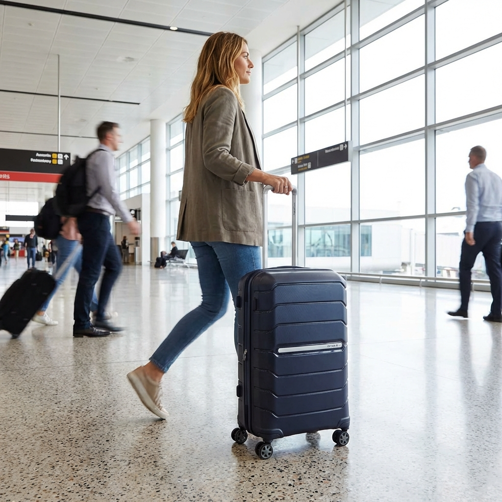 Samsonite Oc2lite Expandable Hardside Medium Spinner Suitcase - 68cm - Navy Blue Image 12
