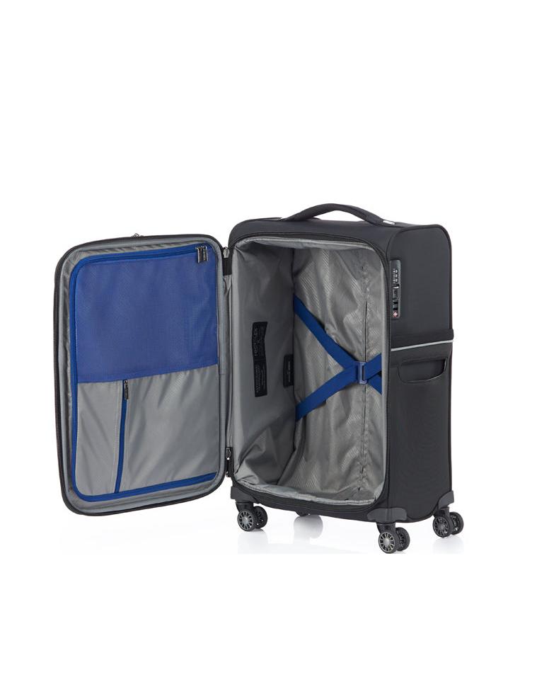 Samsonite 73H Softside Carry-On Spinner Suitcase - 55cm - Black Interior Image 4