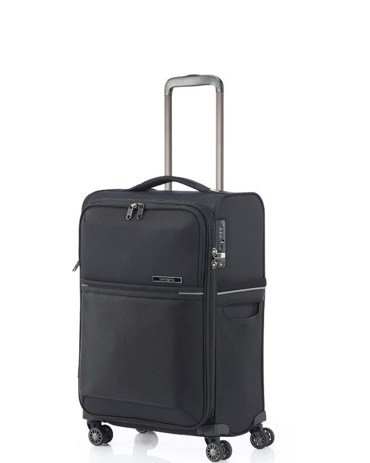 Samsonite 73H Softside Carry-On Spinner Suitcase - 55cm - Black Front Right Image 1