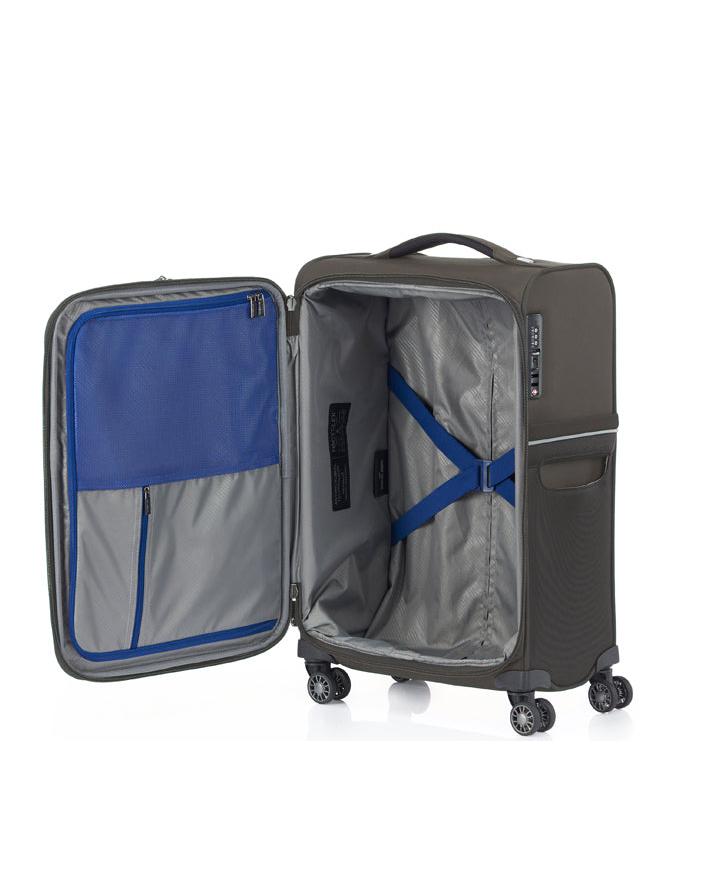 Samsonite 73H Softside Carry-On Spinner Suitcase - 55cm - Platinum Grey Interior Image 6