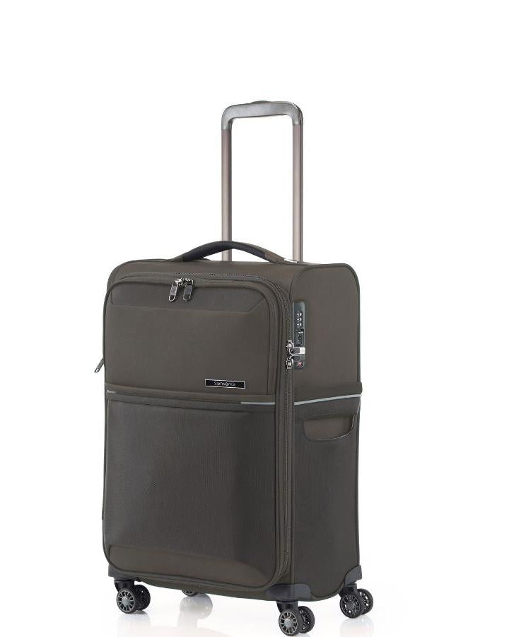 Samsonite 73H Softside Carry-On Spinner Suitcase - 55cm - Platinum Grey Front Right Image 1