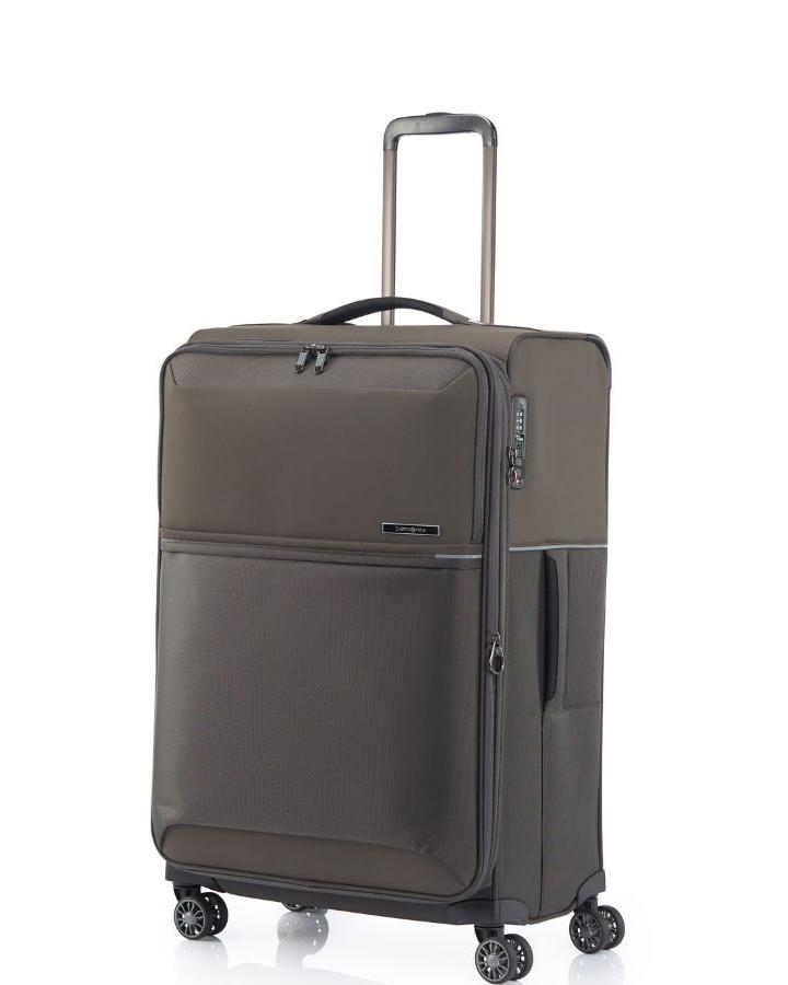 Samsonite 73H Softside Medium Spinner Suitcase - 71cm - Platinum Grey Front Right Image 1