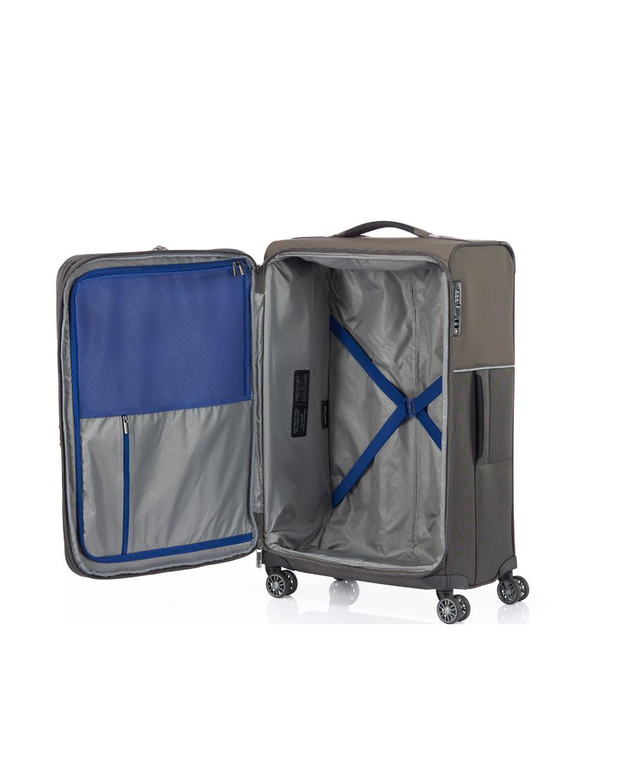 Samsonite 73H Softside 3-Piece Spinner Luggage Set - Platinum Grey Interior Image 3
