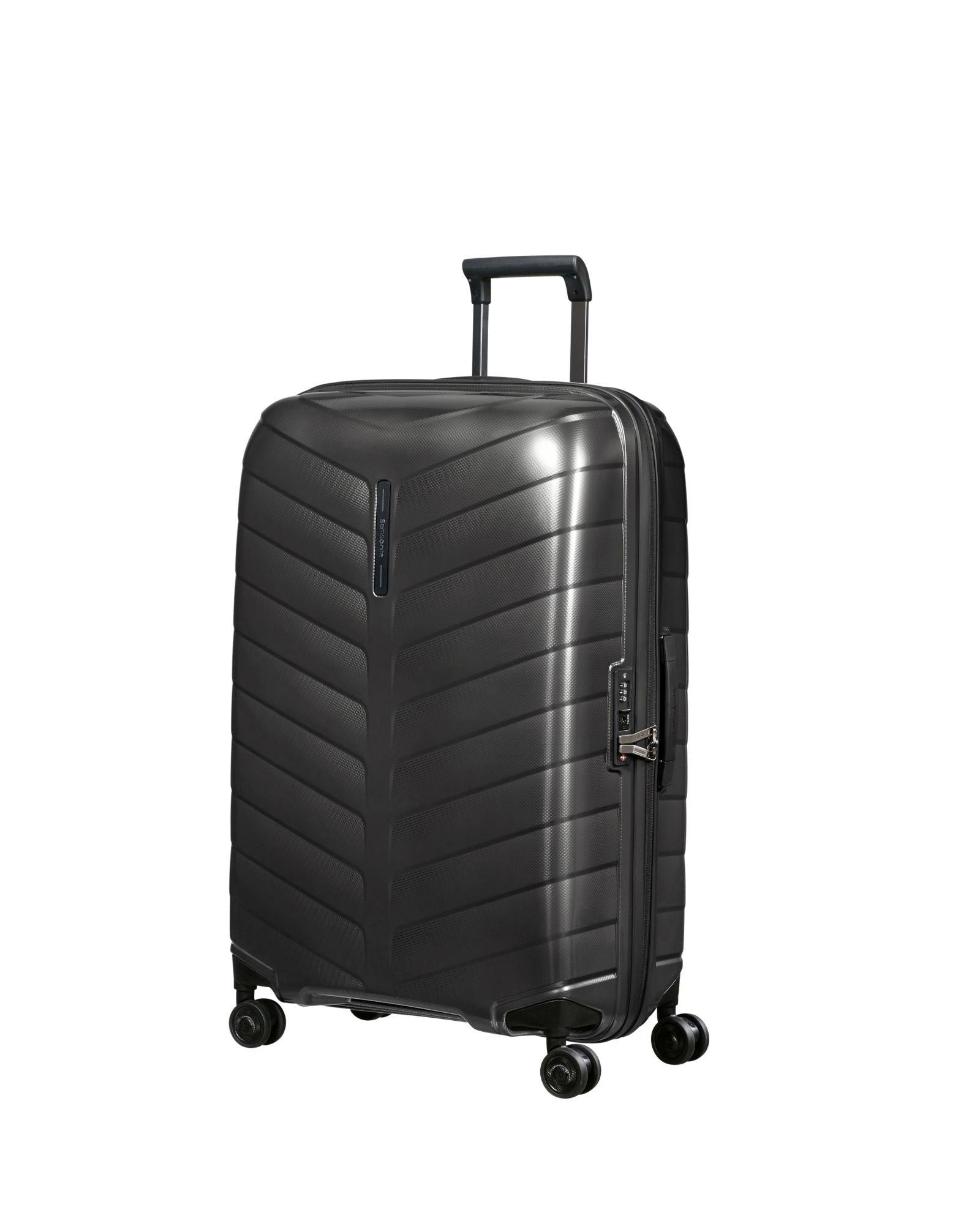 Samsonite Attrix Hardside Medium Spinner Suitcase - 75cm - Anthracite Front Left Image 1