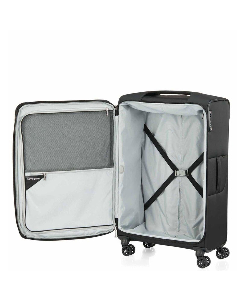 Samsonite B-Lite 5 Softside 3-Piece Spinner Luggage Set - Black Interior Image 6