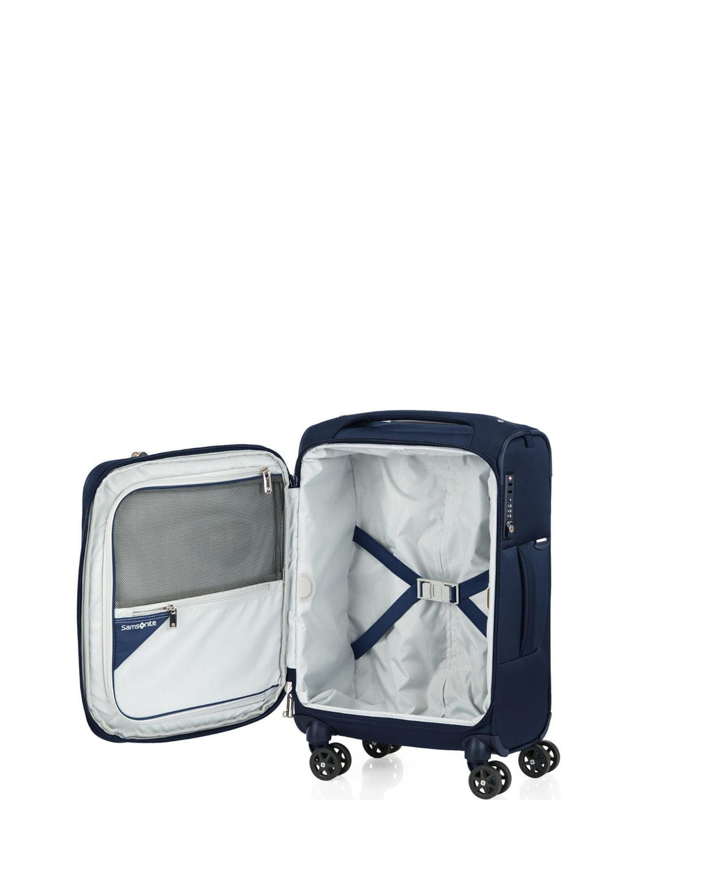 Samsonite B-Lite 5 Softside Carry-On Spinner Suitcase - 55cm - Navy Interior Image 6