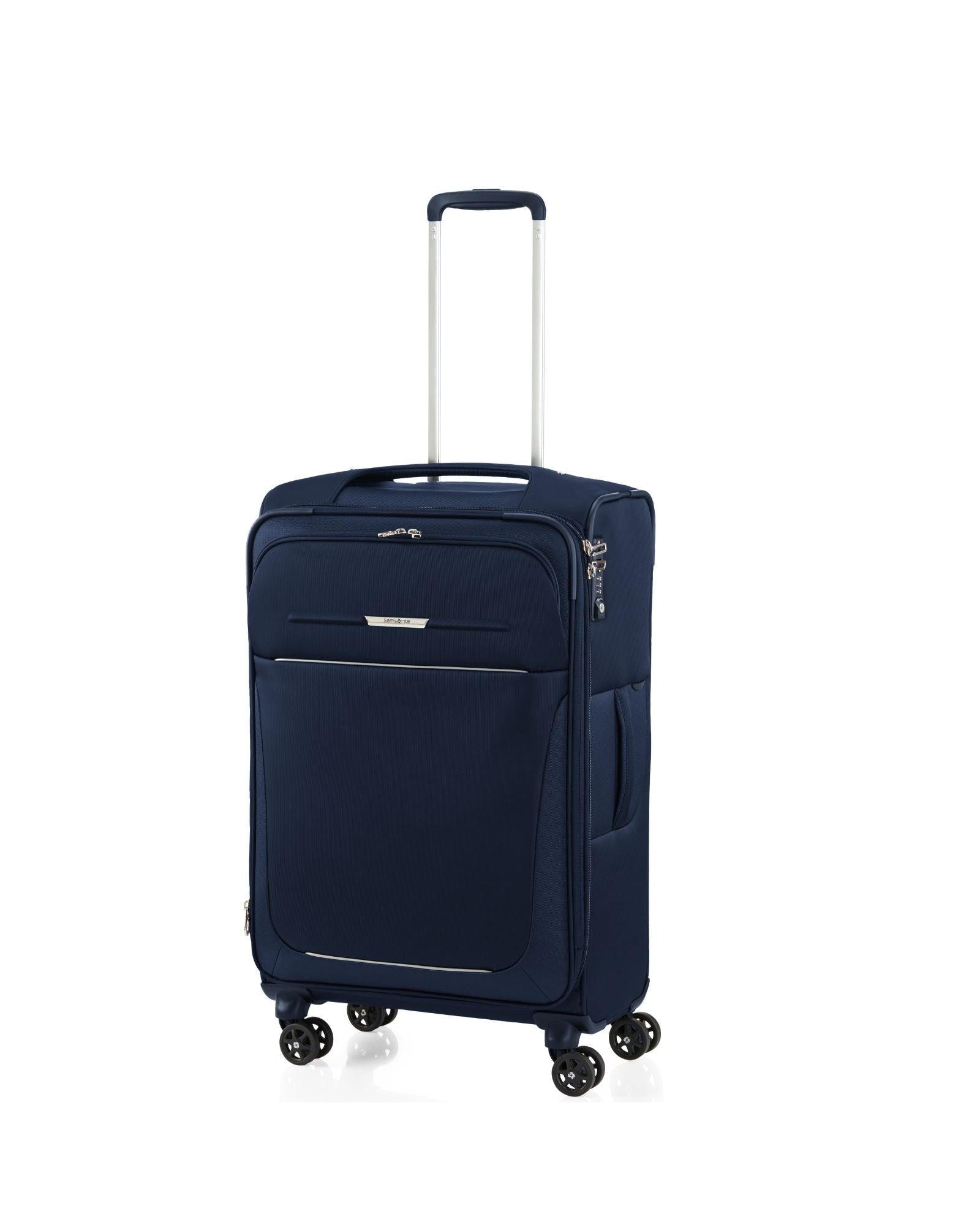 Samsonite B-Lite 5 Softside Medium Spinner Suitcase - 71cm - Navy Front Left Image 1