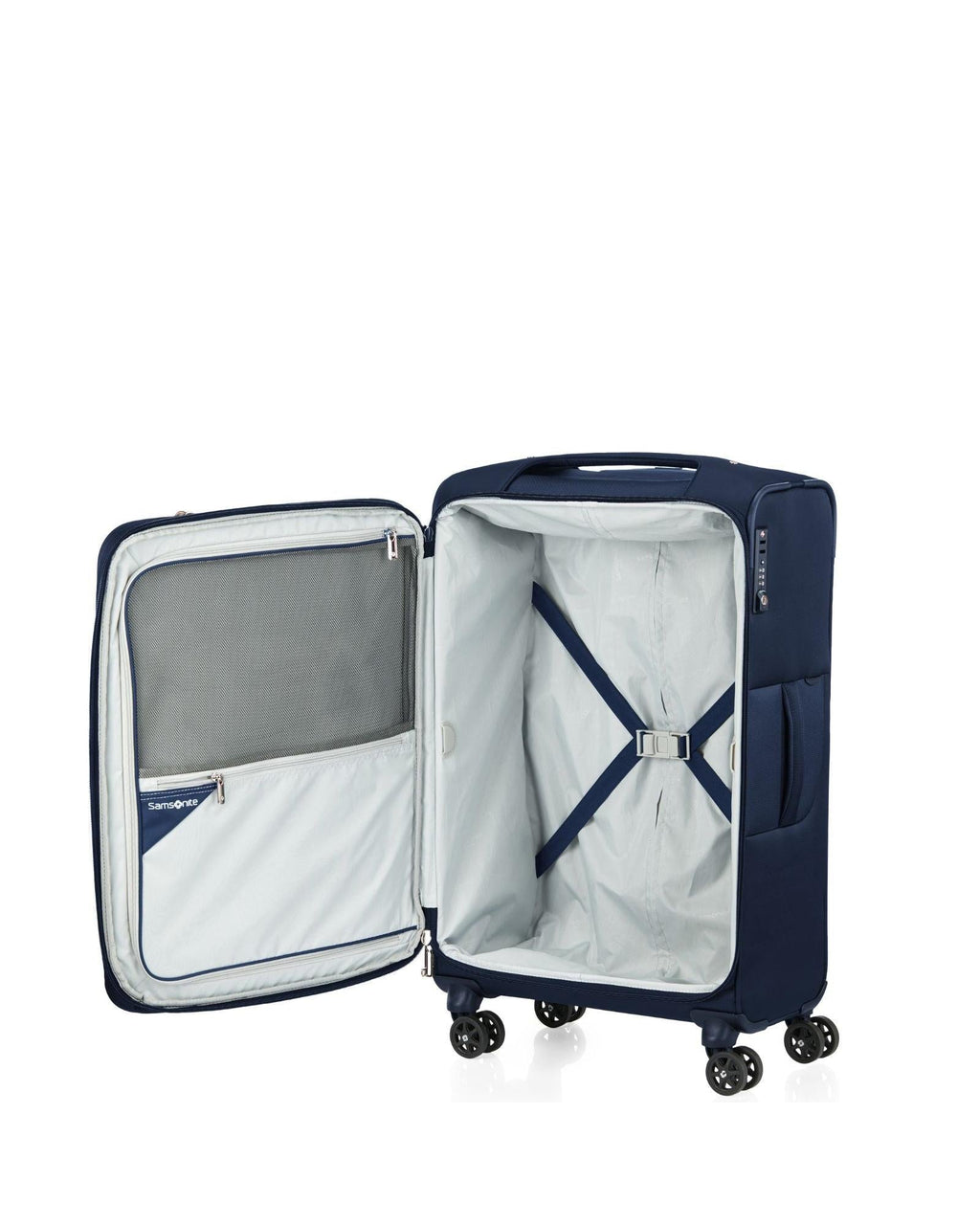 Samsonite B-Lite 5 Softside Medium Spinner Suitcase - 71cm - Navy Interior Image 6
