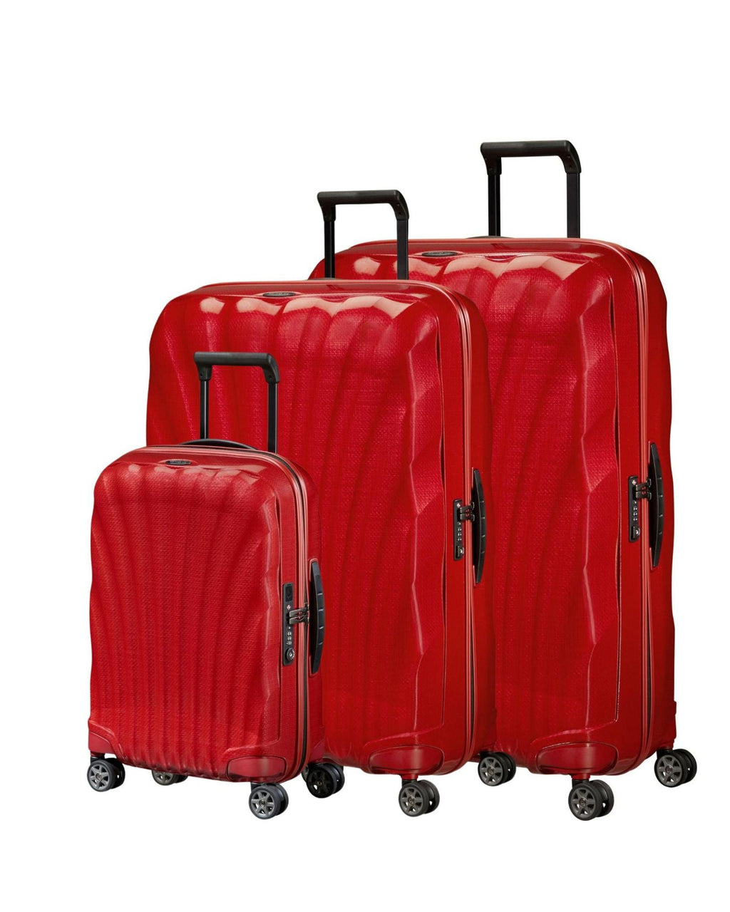 Samsonite C-Lite Hardside 3-Piece Spinner Luggage Set - Chili Red Front Right Image 1